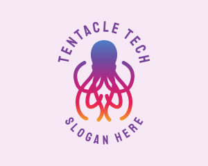 Octopus Tentacle Sea Creature logo design