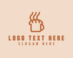 Minimalist - Hot Coffee Bread logo design