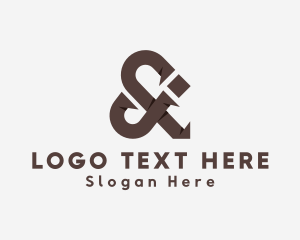 Type - Bronze Ampersand Ligature logo design