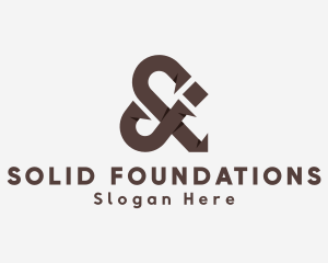 And - Bronze Ampersand Ligature logo design