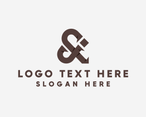 Modern - Bronze Ampersand Ligature logo design