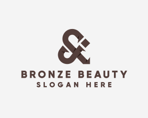 Bronze Ampersand Ligature logo design