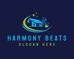 Broom - Household Cleaning Broom logo design