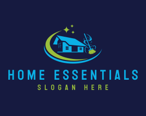 Household - Household Cleaning Broom logo design