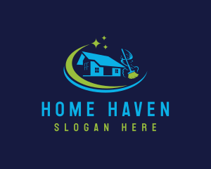 Household - Household Cleaning Broom logo design