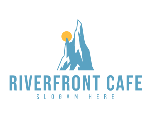 Riverside - Nature Mountain Peak logo design