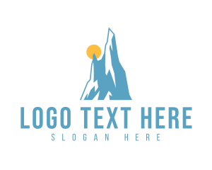 Lake - Nature Mountain Peak logo design