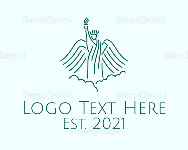 Green Liberty Angel Logo