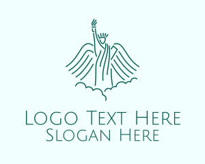 Green Liberty Angel  Logo