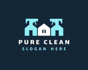 House Cleaning Spray Bottle logo design