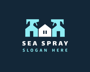 House Cleaning Spray Bottle logo design