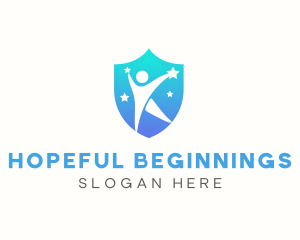 Hope - Human Star Shield logo design