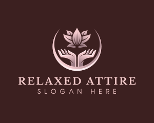 Lotus Hand Relaxation logo design