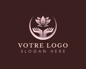 Care - Lotus Hand Relaxation logo design