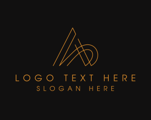 Minimalist Letter A Company logo design