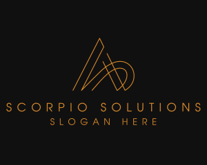 Minimalist Letter A Company logo design