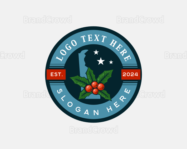 Delaware American Holly Fruit Logo