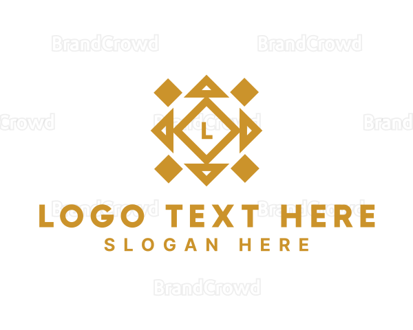 Golden Diamond Tile Logo