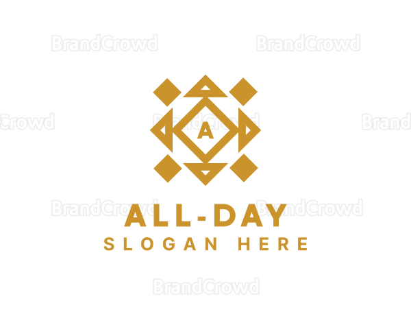 Golden Diamond Tile Logo