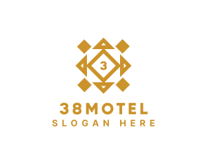 Golden Diamond Tile logo design