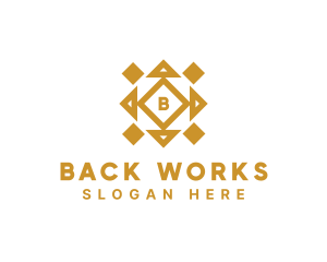 Golden Diamond Tile logo design