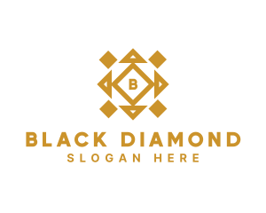 Golden Diamond Tile logo design