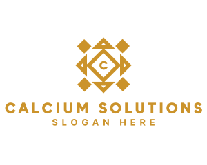 Golden Diamond Tile logo design