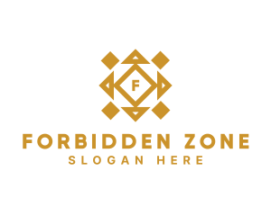 Golden Diamond Tile logo design