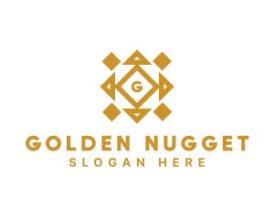 Golden Diamond Tile logo design