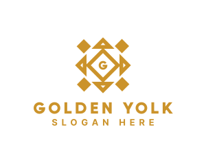 Golden Diamond Tile logo design