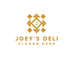 Golden Diamond Tile logo design