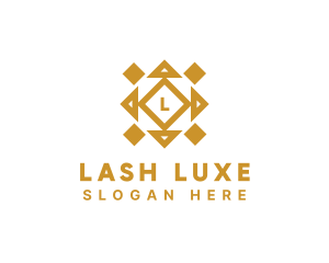 Golden Diamond Tile logo design