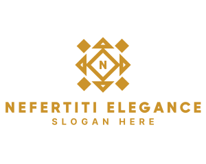 Golden Diamond Tile logo design