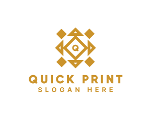 Golden Diamond Tile logo design