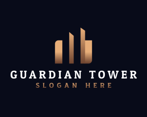 Luxury Building Real Estate logo design