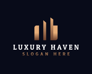 Luxury Building Real Estate logo design