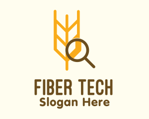 Fiber - Wheat Magnifying Glass logo design