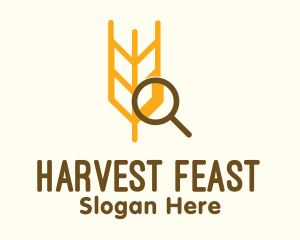 Wheat Magnifying Glass logo design