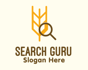 Wheat Magnifying Glass logo design