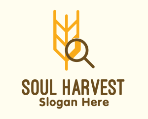 Wheat Magnifying Glass logo design