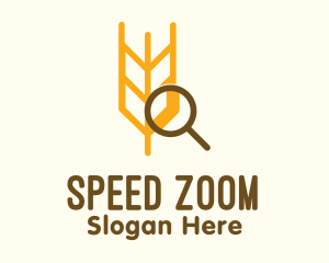 Zoom - Wheat Magnifying Glass logo design