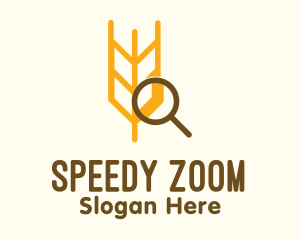 Zoom - Wheat Magnifying Glass logo design