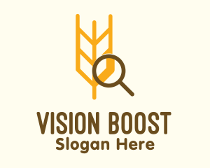 Magnify - Wheat Magnifying Glass logo design