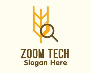 Zoom - Wheat Magnifying Glass logo design