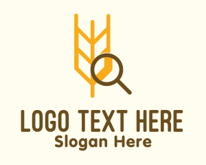 Zoom - Wheat Magnifying Glass logo design