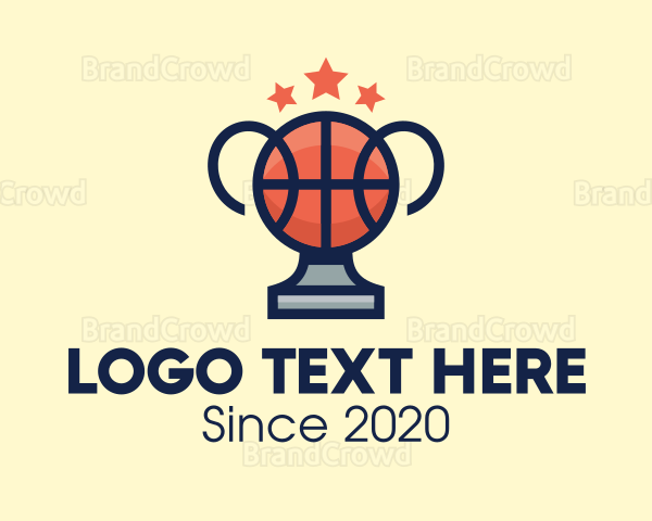 Basketball Tournament Trophy Logo