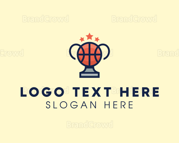 Basketball Tournament Trophy Logo