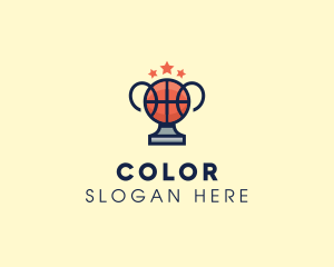 Basketball Tournament Trophy Logo