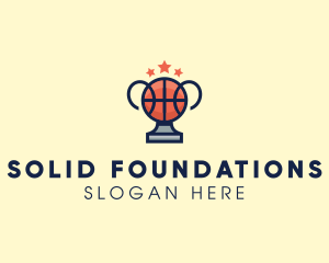 Basketball Tournament Trophy Logo