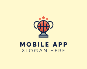 Basketball Tournament Trophy Logo